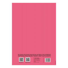 Patanjali A4 Gyanpath Notebook (29.7x21cm) Pink,192pages Single Line, Pack Of 1