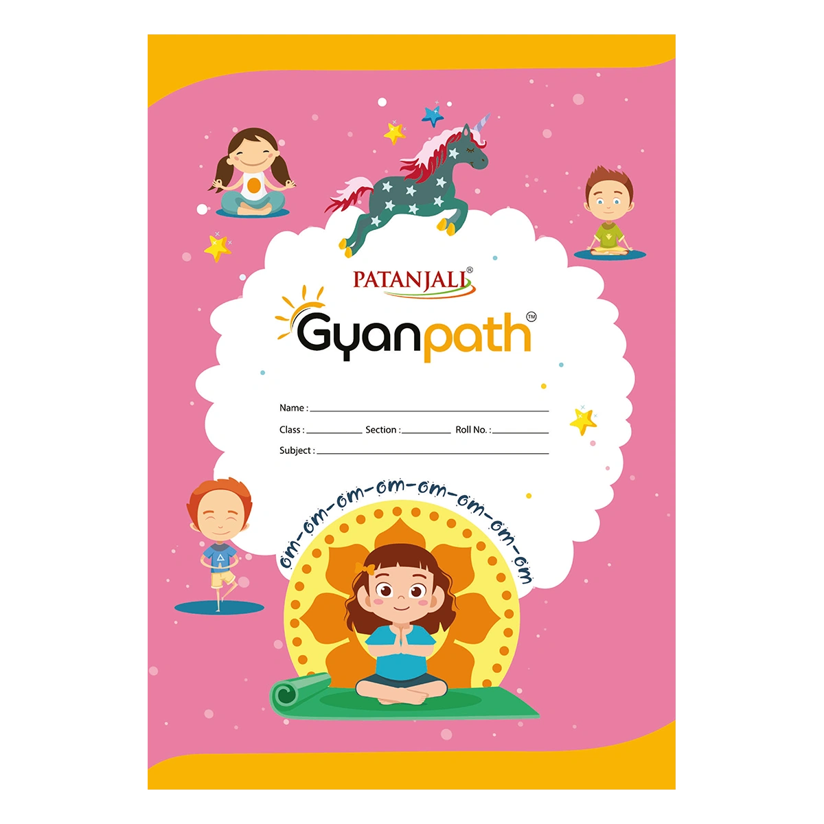 Patanjali Gyanpath Notebook (16.5x23.5cm) Multi Disign 120pages Square, Pack Of 1