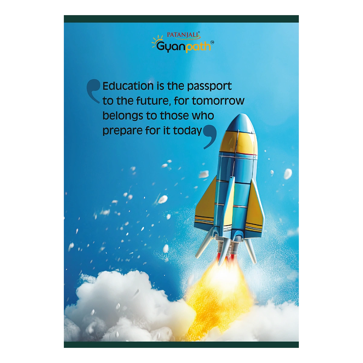 Patanjali A4 Gyanpath Notebook (29.7x21cm) Multi Design,140p Unruled, Pack Of 1