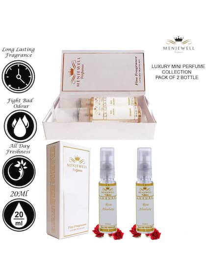 Menjewell Set Of 2 Luxury Rose Absolute Eau De Parfum 10ml 0.3 Fl.oz. Each | Perfect Gift For Women | Pocket Perfumes