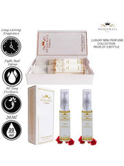 Menjewell Set Of 2 Luxury Rose Absolute Eau De Parfum 10ml 0.3 Fl.oz. Each | Perfect Gift For Women | Pocket Perfumes