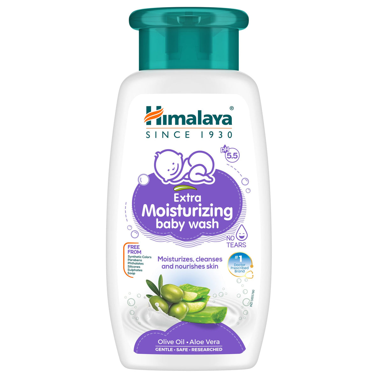 Himalaya Extra Moisturizing Baby Wash, Cleanses & Moisturizes Baby's Delicate Skin | 200ml