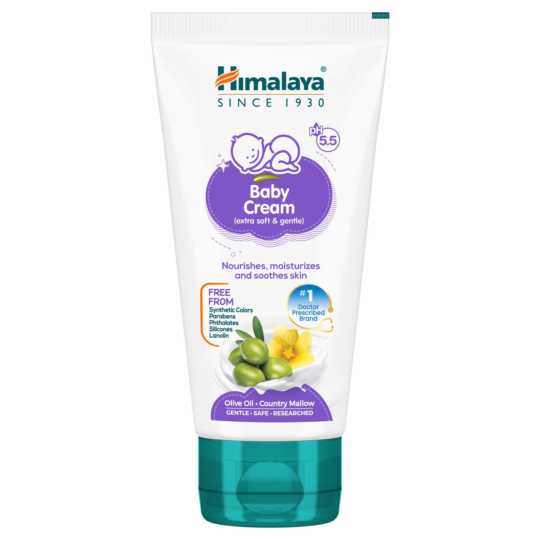 Himalaya Baby Cream, Specially Formulated To Protect Your Little One's Chapped Cheeks | 200ml