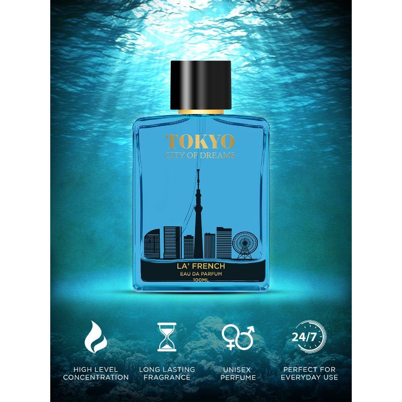 La French Tokyo City Of Dream Eau De Parfum 100ml 3.4 Fl.oz. | Unisex & Perfect For Dailyuse