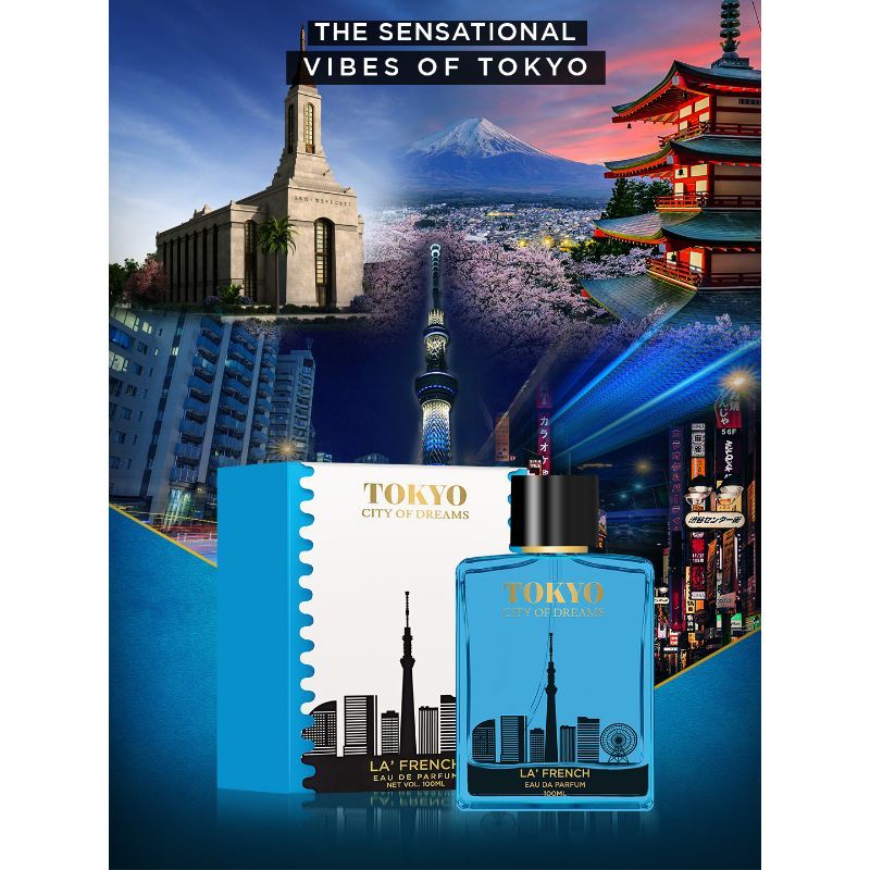 La French Tokyo City Of Dream Eau De Parfum 100ml 3.4 Fl.oz. | Unisex & Perfect For Dailyuse