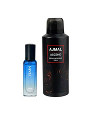 Ajmal Yearn Edp 20ml 0.6 Fl.oz. & Ascend Deodorant 150ml 5 Fl.oz. | Office Wear Gift For Man And Women