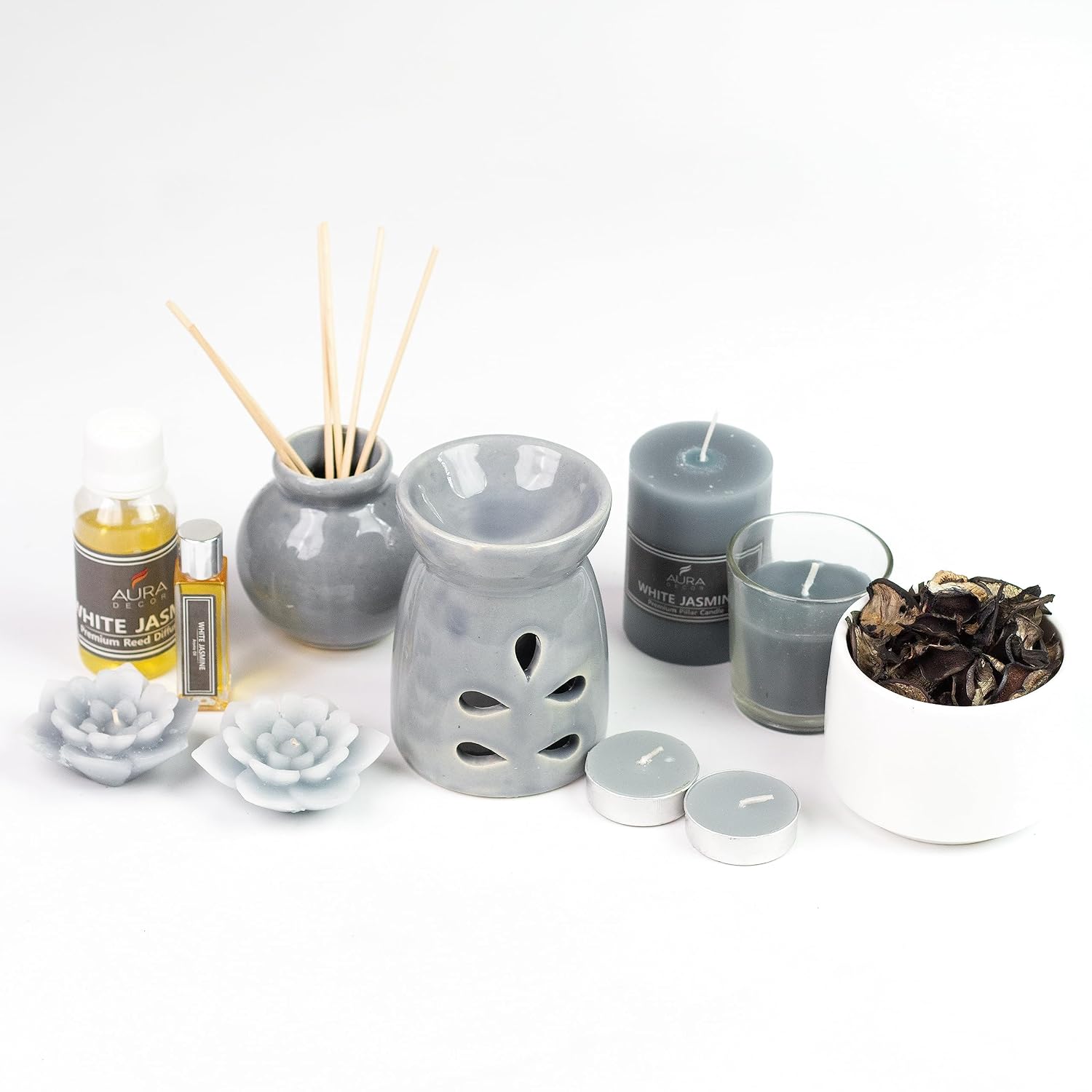 FLOATING JASMINE CANDLE | TEALIGHT CANDLE | VOTIVE CANDLE AROMATHERAPHY GIFT SET