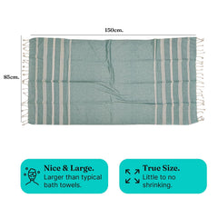 Indihaus Premium Large Cotton Bath Towels 380 Gsm | Soft, Absorbent & Comfortable Large Size Bath Towels (Ocean Teal)