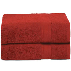 Ambra Linens Highly Absorbent Towels Set, 500 Gsm | 100% Cotton Soft And Plush All Seasons Use, Large Everyday Use, Durable (2 Pieces) | Rust
