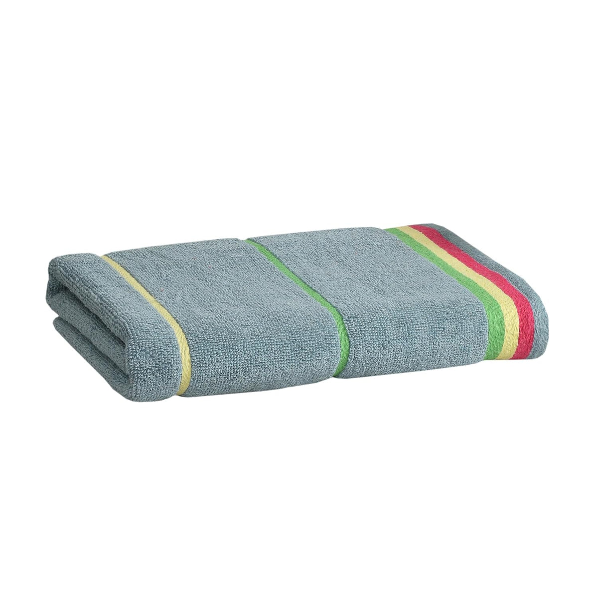 Pure Cotton Large Size Bath Towel 450 Gsm | Attractive Design, Quick Dry Bath Towel (Sky Blue)