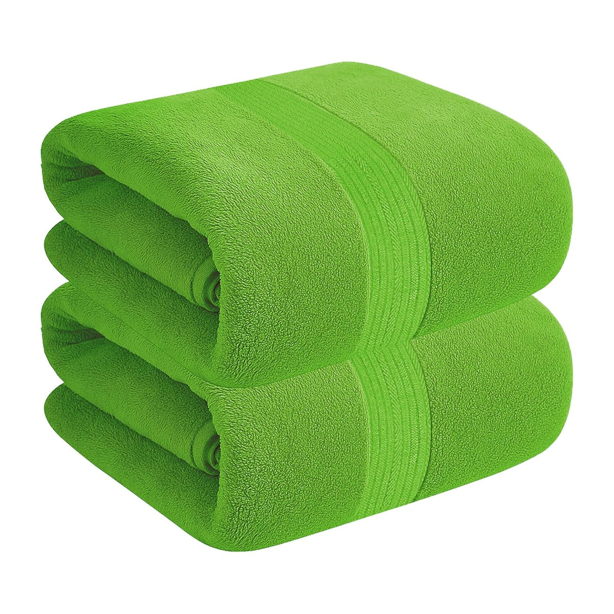 House Of Terry 100% Cotton Bath Towel 1000 Gsm | Quick Dry, Soft & Absorbent, Fade-Resistant, Skin-Friendly, For Men & Women Towel (Spring Green) - Pack Of 2