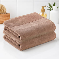 Earthy Fables Pure Carded Cotton Bath Towel 1000 Gsm | Soft, Absorbent, Quick Dry & Skin-Friendly Towel Set Of 2 (Mocha)