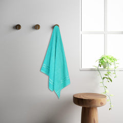 Welspun 100% Cotton Quik Dry Bath Towel 380 Gsm | High Absorbency Super Soft, Fast Drying Bath Towels | Large Size Bath Towel For Men & Women (Green)