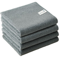 Story@Home Microfiber Cleaning Cloths 800 Gsm | Highly Absorbent, Lint & Streak Free, Multi -Purpose Wash Cloth (Grey)- Set Of 8
