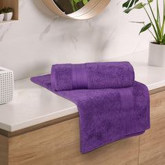 Trident Soft Comfort Air Rich 100% Cotton Bath Towels 500 Gsm | Large Size Bathroom Towels For Men/Women, 2 Pc Bath Towel Set (Plum)