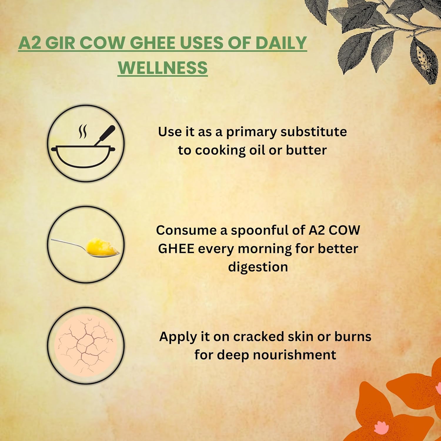 Premium Natural A2 Gir Cow Ghee By Khushal Farms | High In Protein Fiber & Nutrients Healthy Desi Ghee Good For Taste | (1 Litr) 33.8 Ounce | Jar Pack