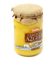 Organic Certifed A2 Ghee By Truefarm | Traditional Hand Churned Vedic Bilona Method Shuddh Desi Ghee Good For Health | (500ml) 16.9 Ounce | Jar Pack