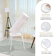 Memory Foam Half Body Pillow, For Sleeping & Hugging, Pregnancy Pillow, White - 30 X 10 X 5 Inches | Long Cuddle Pillow Suitable For Side Sleepers & Back Support | Velvet Cover, Bed Pillow