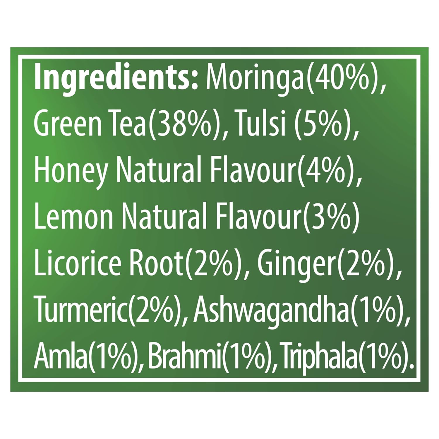 TE-A-ME Moringa Enrich Green Tea - Pack Of 2 X 25 Tea Bags | Promotes Glowing Skin - Enriched With Turmeric, Ginger, Triphala & Amla