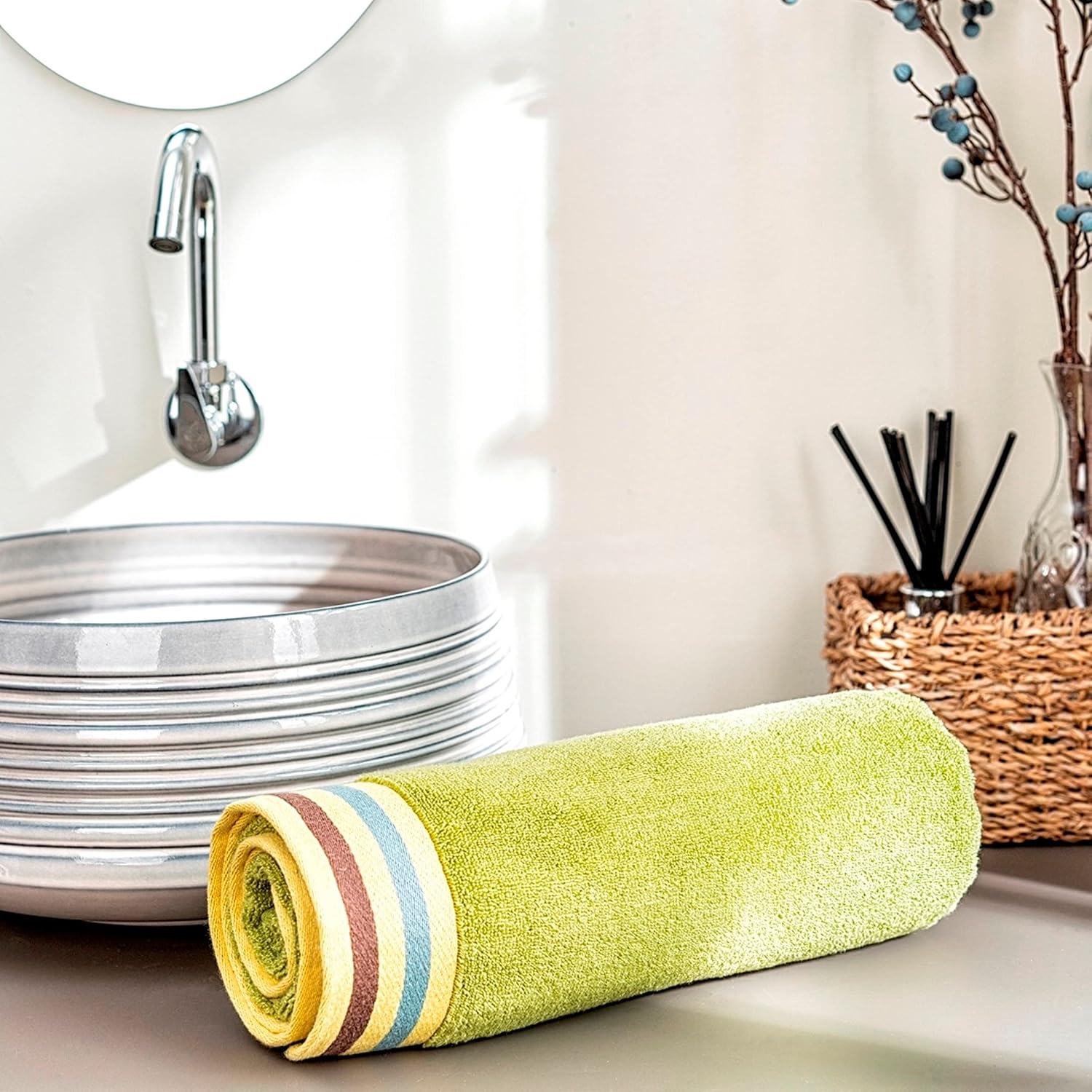 Ddecor Cotton Bath Towel 500gsm (Green)