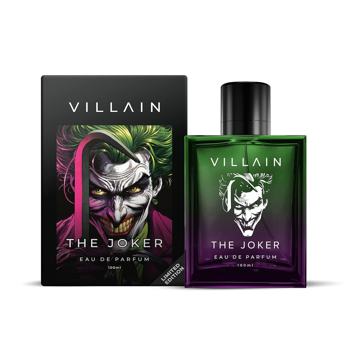 Villain The Joker Eau De Parfum 100ml 3.4 Fl.oz. Masculine Fragrance | Luxury Perfume | Long Lasting