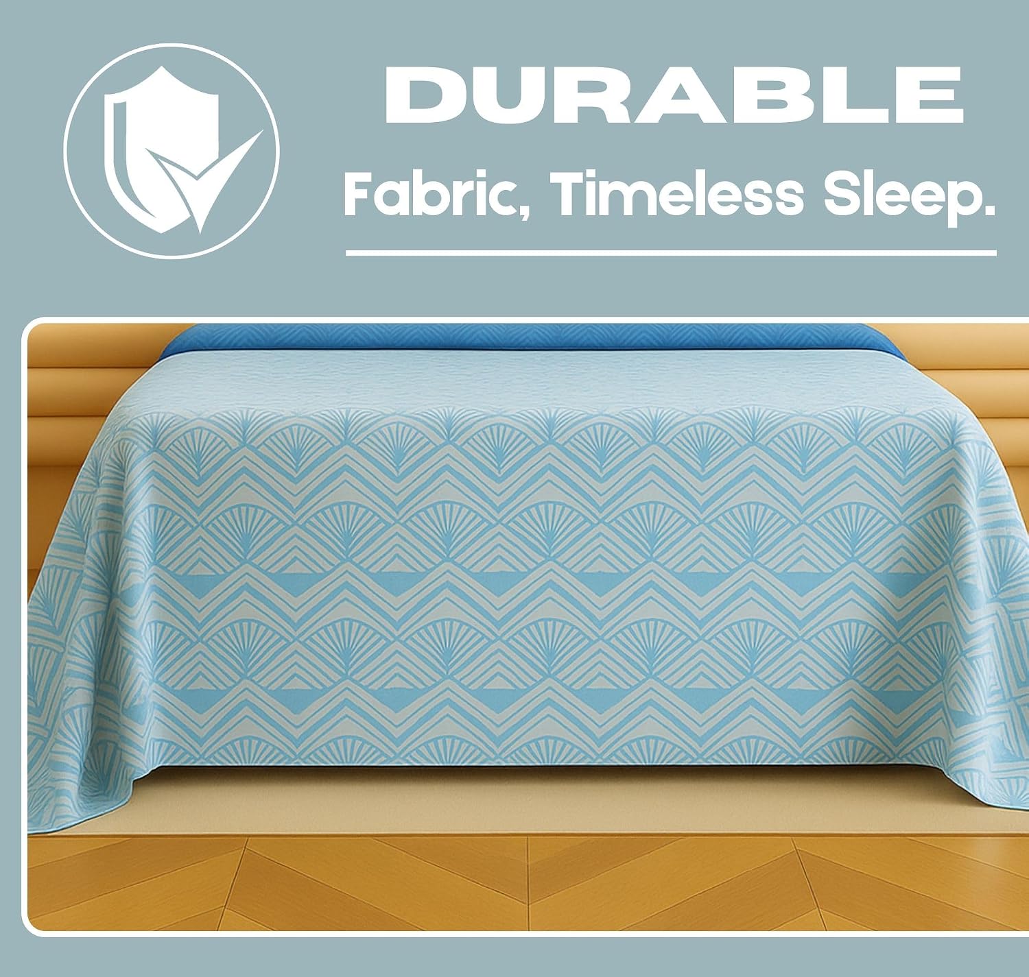 1 Double Bedsheet With Two Pillow Covers - 90 X 94 Inches, Sky Blue | 300 Thread Count Super Soft Bed Sheet For King Size Bed - Perfect Gift For Wedding, Anniversary
