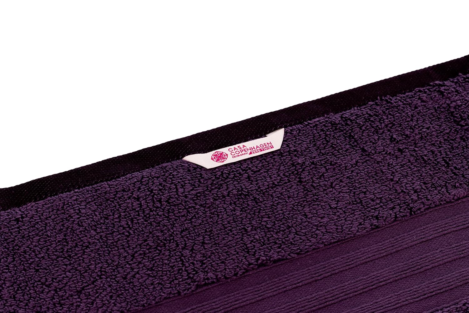 Casa Copenhagen Egyptian Cotton Zero Twist 1 Pcs Large Bath Towel 500 Gsm (Dark Purple)