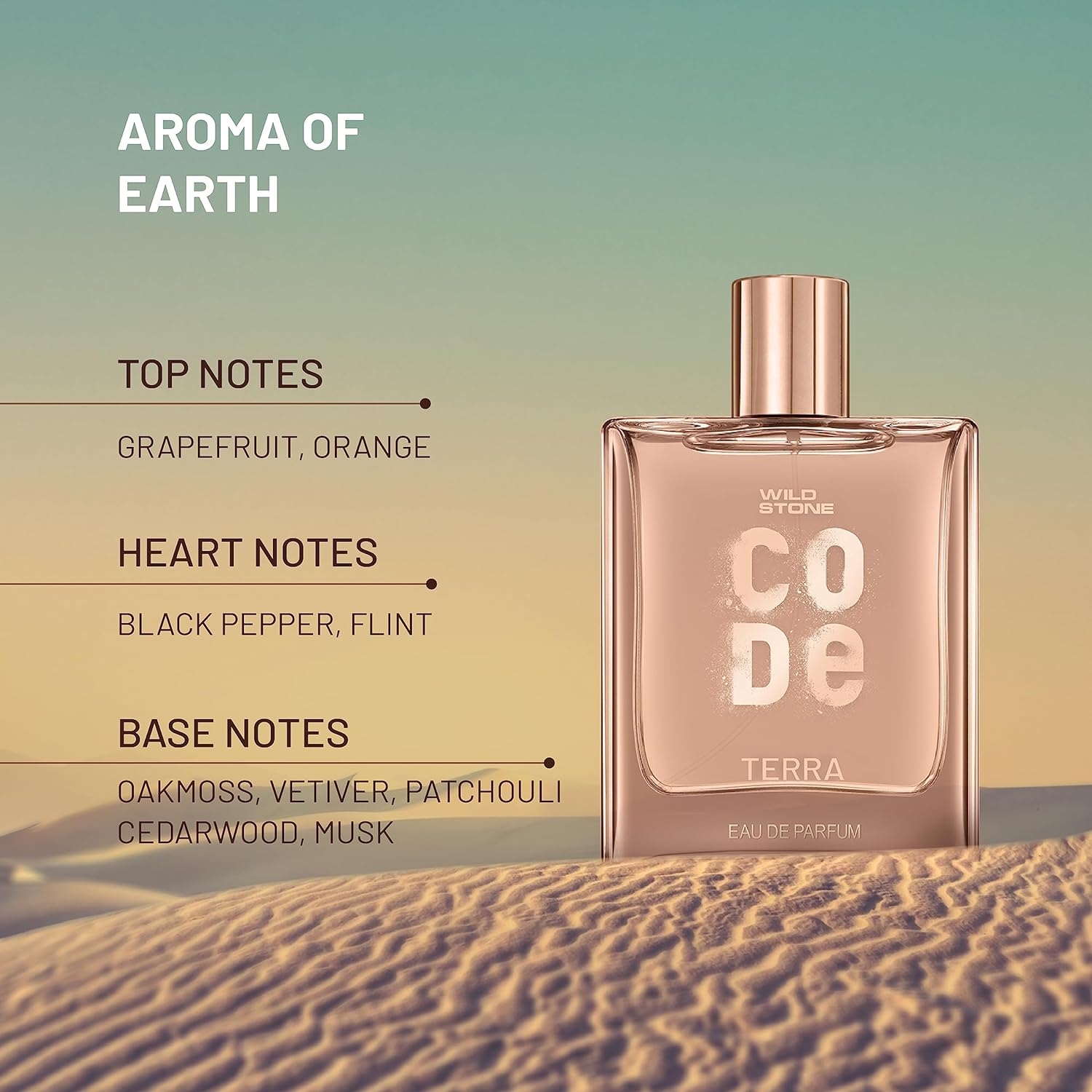 Wild Stone Code Terra Eau De Parfum 8ml 0.2 Fl.oz. | Perfect Gift For Brother | Long Lasting Perfume