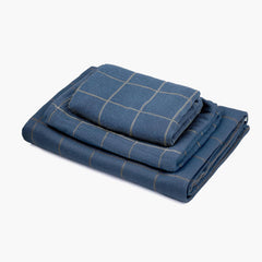 Doctor Towels, Banana Double Cloth Towel Set Of 3-1 Bath Towel, 1 Hand Towel, 1 Face Towel, Super Soft & High Absorbency Towels For Sensitive Skin, Quick Dry Towels Large Size (Blue)
