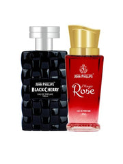 John Phillips Black Cherry 100ml 3.4 Fl.oz. & Magic Rose 60ml 2 Fl.oz. Long Lasting Eau De Parfum For Women | Combo Of 2