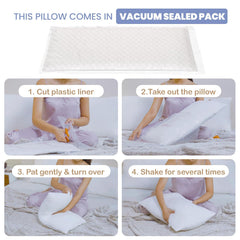 Microfiber Sleeping Pillow For Kids, Baby Pillow, White - 12 X 18 Inches | Premium Super Soft Outer Cover | Bed Pillow, Portable, Lightweight, Adjustable Pillow - Pack Of 1