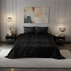 Super King Bedsheet With 2 Pillow Covers & Comforter - 108 X 108 Inches, Black | Hypoallergenic, Breathable, Gentle On Skin & Hair, Fade & Wrinkle Resistant, Wedding Gift For Couples