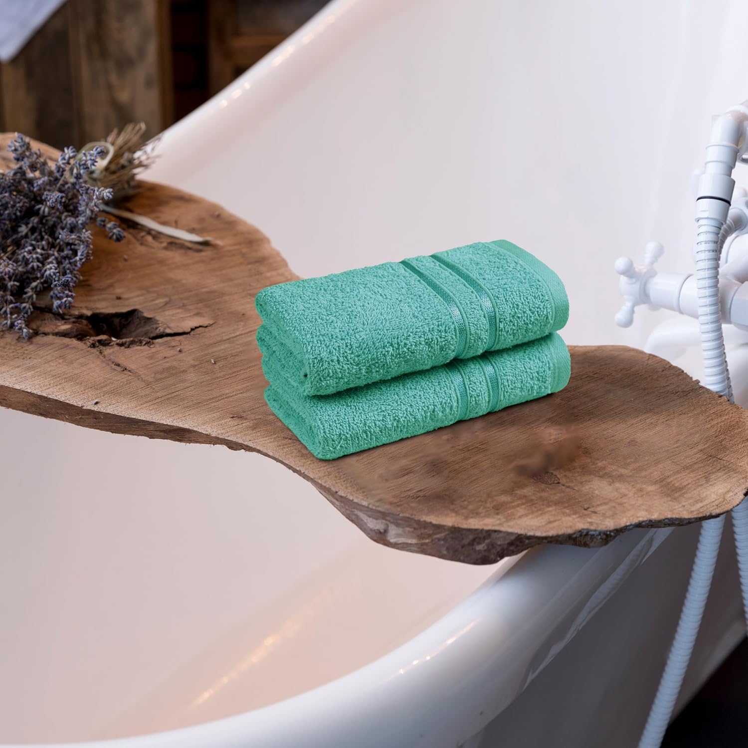 Home Elegance Comfort Living Hand Towel 200 Gsm (Sea Green)- Pack Of 2