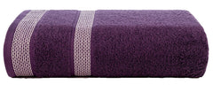 Casa Copenhagen Egyptian Cotton Solitiare 1 Pcs Large Bath Towel 500 Gsm (Dark Purple)