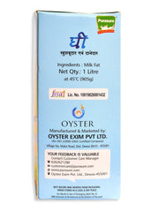 Natural Premium Desi Ghee By Purasure | Rich In Vitamin A, D, E & K Healthy Desi Ghee For Laddus | (1 Litre) 33.8 Ounce | Box Pack