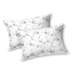 Luxury Bedsheet Queen Size With 2 Pillow Cover - 60 X 78 Inches, White & Grey | Printed All Around Elastic Fitted Bedsheet | Durable & Fade-Resistant