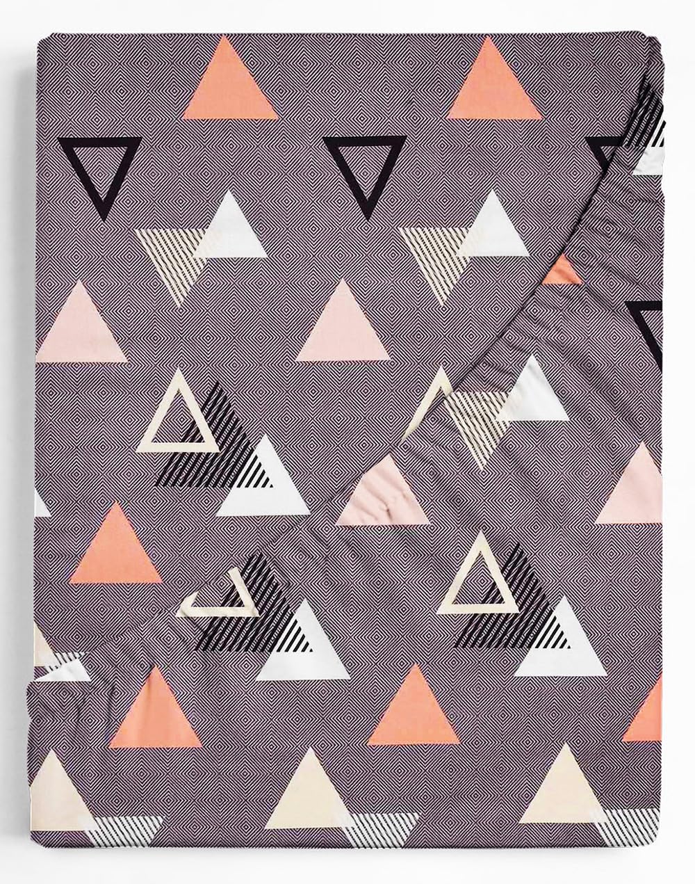 Premium Cotton Double Bedsheet For With 2 King Size Pillow Covers Soft | 72x78+10 Inches, Grey - Double Bed With All Around Elastic | Soft & Smooth To The Touch