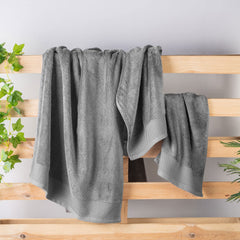 Spread Spain 1 Bath & 2 Hand Towels 900 Gsm | Highly Absorbent & Soft Modern Decor Design Towel Sets (Grey)