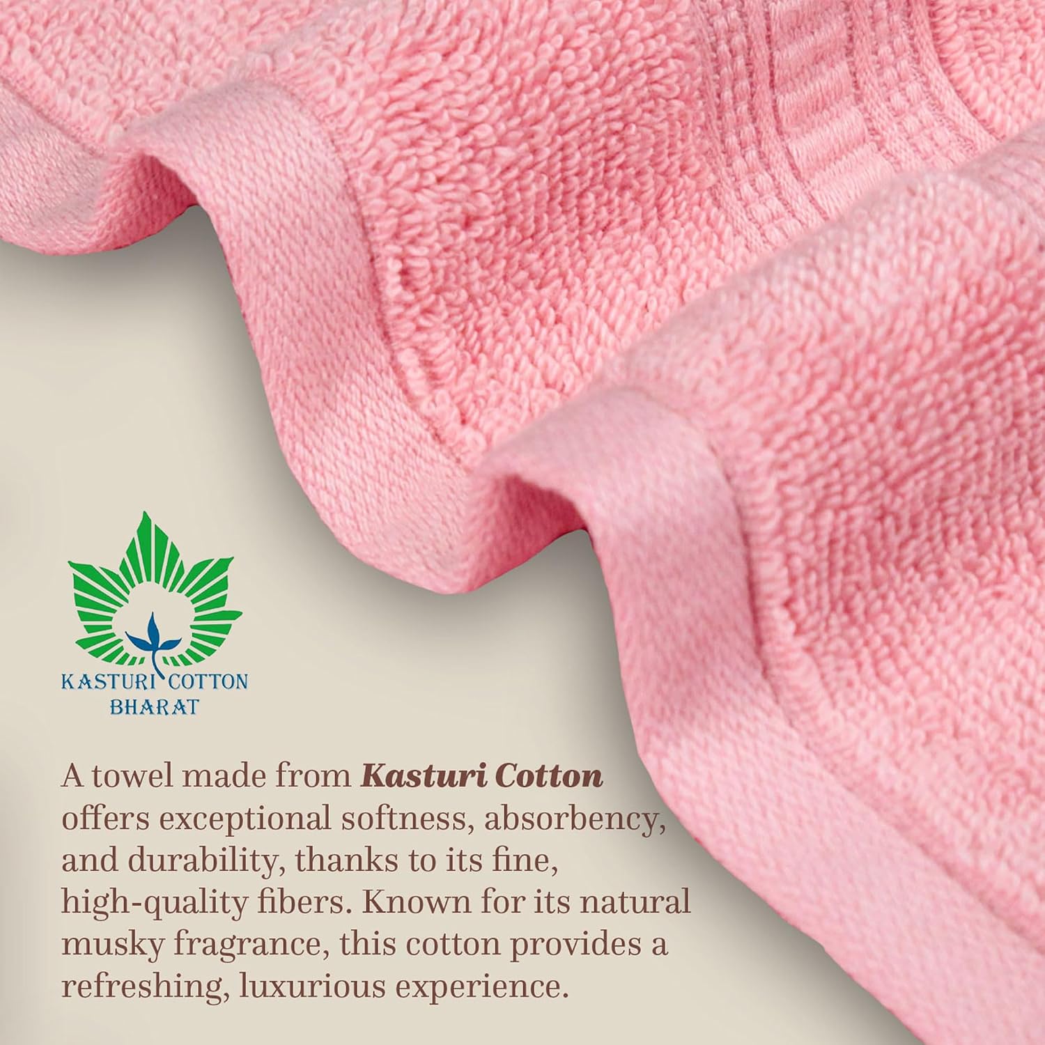 Mytrident Classic Kasturi Collection 1 Bath + 1 Small Bath & 2 Hand Towels 1200 Gsm | Highly Absorbent Towels For Bath - Victorian Pink (Set Of 4)