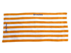 Abisas XXL Large Cotton Terry Bath Towel 400 Gsm | Big Turkey Cotton Absorbing Quick Drying Quality Terry Bath Towel (Yellow & White Stripes)