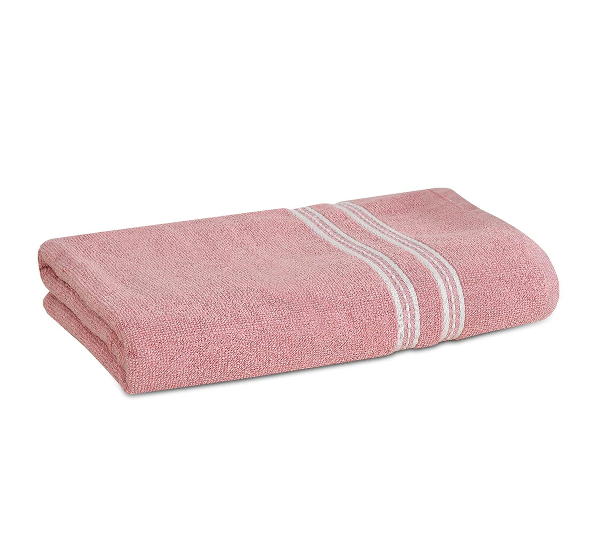 Cotton Bolls Polycotton Large Size Terry Cotton Bath Towel 400 Gsm (Baby Pink)