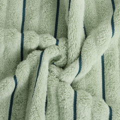 Spaces 100% Cotton Hand Towel 400 Gsm Ribbed Texture High Absorbency High Loft - Sea Green & Teal (Pack Of 2)