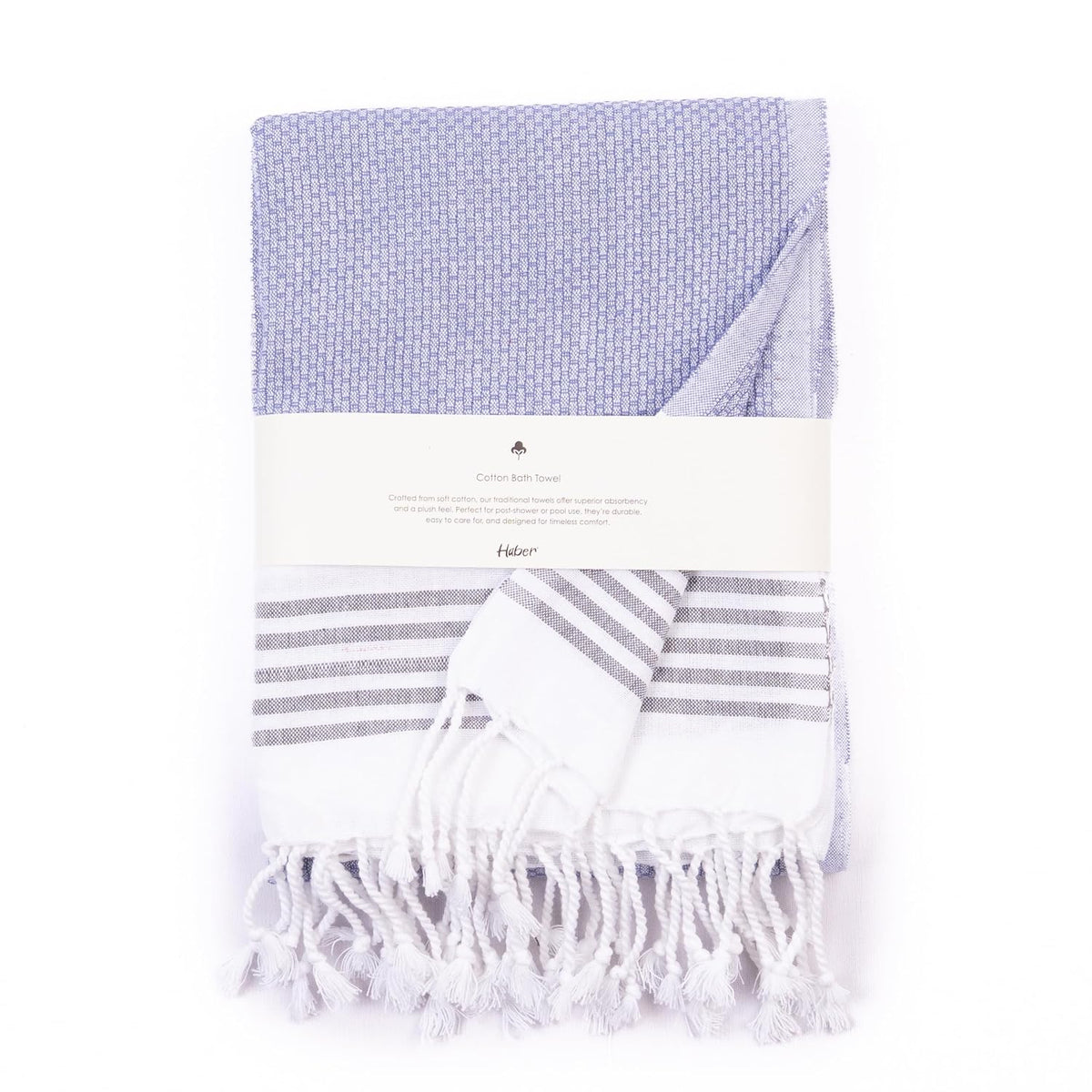 Haber Premium Light Weight 100% Cotton Bath Towel 250 Gsm | Unique Micro Waffle Texture For Active Feel, Quick Absorption & Faster Drying Towel (Heather)