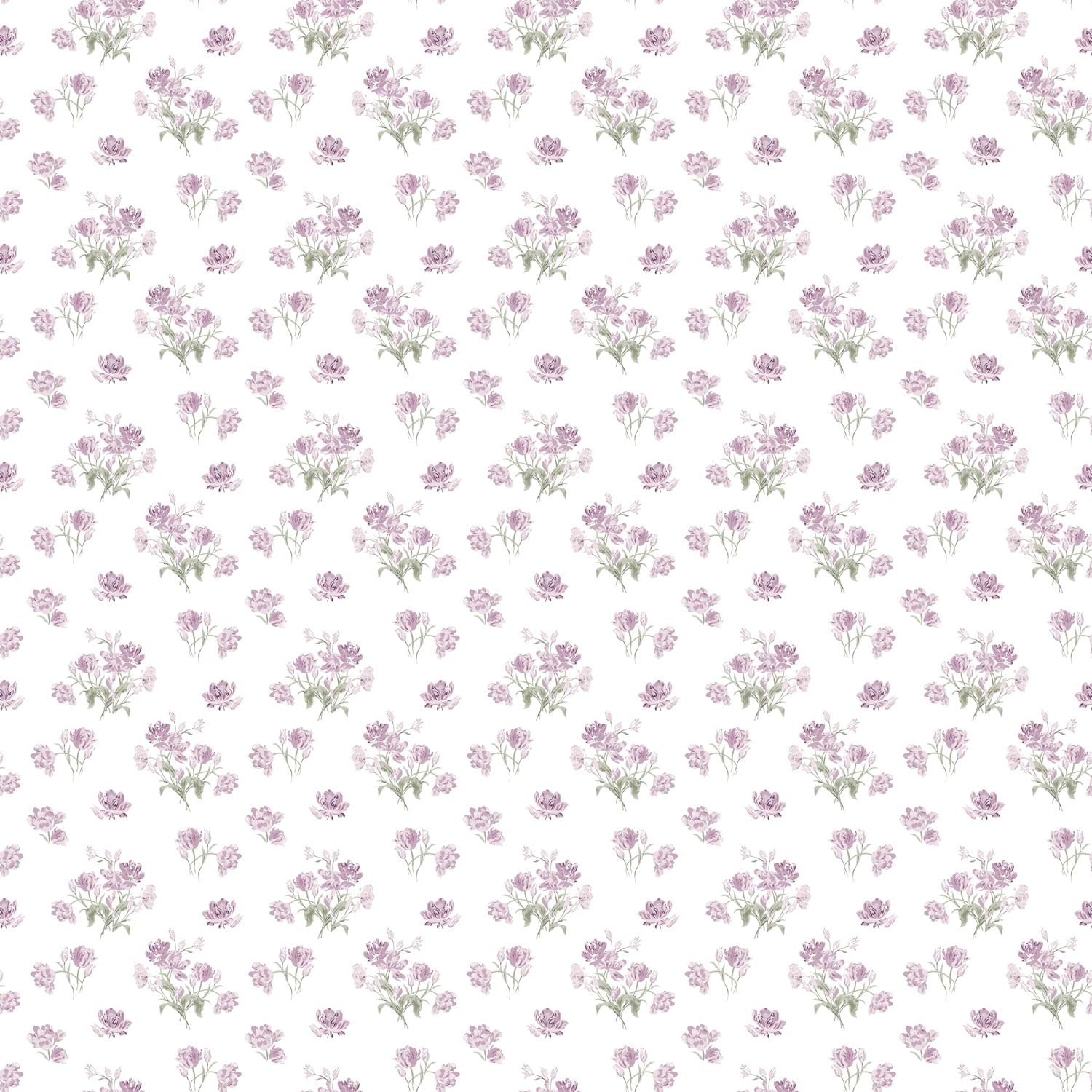 Double Bed Floral Bedsheet For Queen Size With 2 Pillow Covers - 90 X 100 Inches, White & Lilac | Smooth, Soft & Breathable | Ideal For Everyday Use
