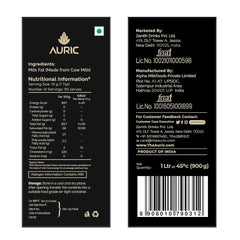 Organic Cow Ghee By Auric | Healthy & Delicious Nutrients Lab Certified Desi Ghee Good For Heart Health | (1 Litr) 33.8 Ounce | Box Pack