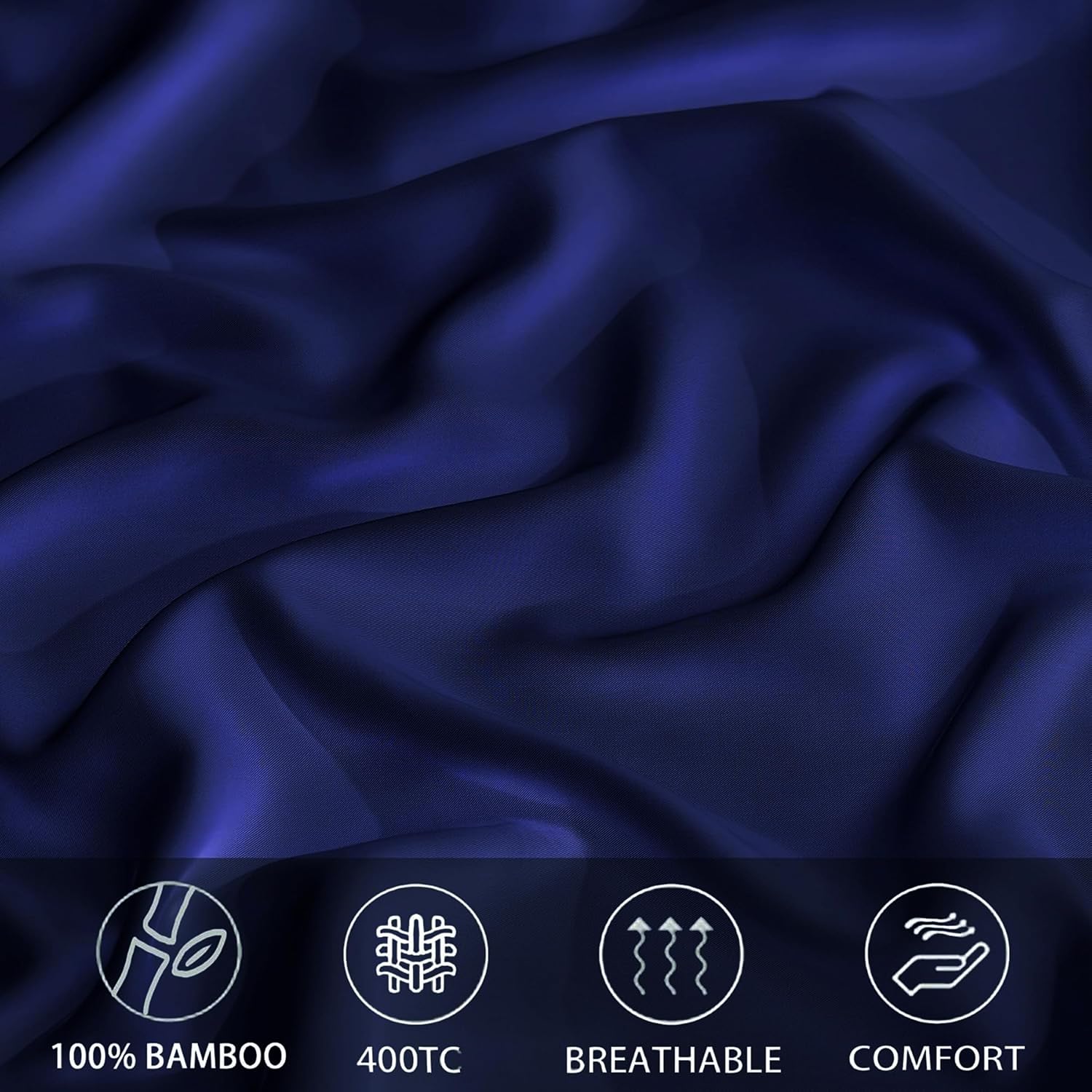 Elastic Fitted Bedsheet Queen Size With 2 Pillow Cover - 60 X 78 X 10 Inches, Blue | Lightweight & Breathable, Perfect For All Seasons