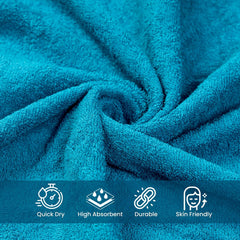 Akiko Home 100% Cotton Essential Series Bath Towel 400 Gsm | Soft, Absorbent, Quick Dry & Durable, Large Size Towel (Teal)
