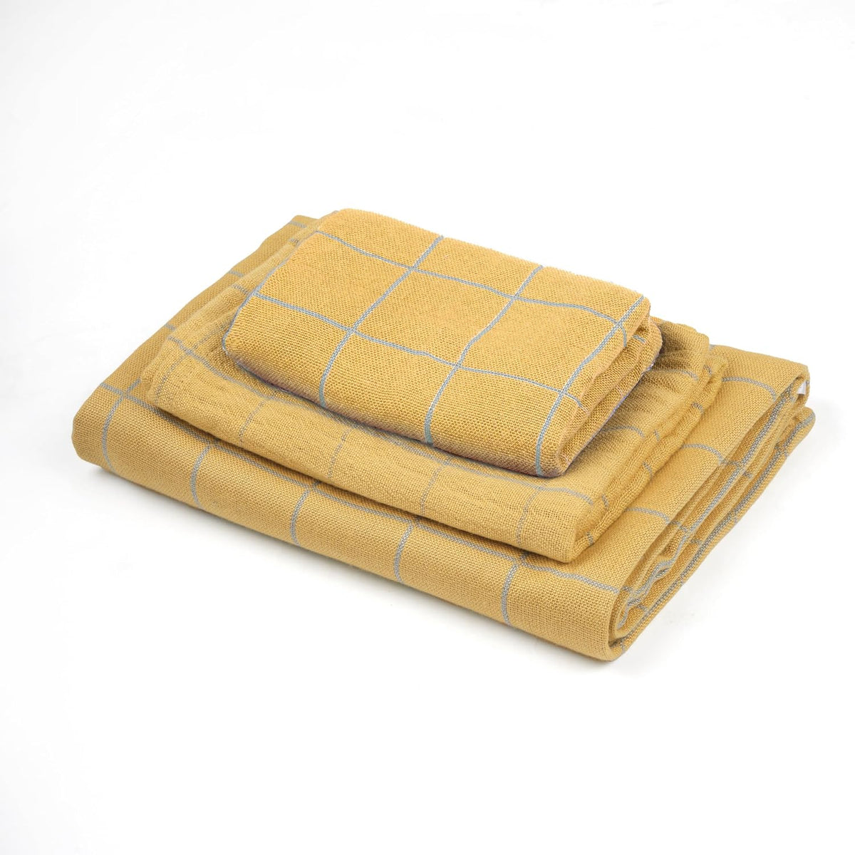 Doctor Towels, Banana Double Cloth Towel Set Of 3-1 Bath Towel, 1 Hand Towel, 1 Face Towel, Super Soft & High Absorbency Towels For Sensitive Skin, Quick Dry Towels Large Size (Golden)
