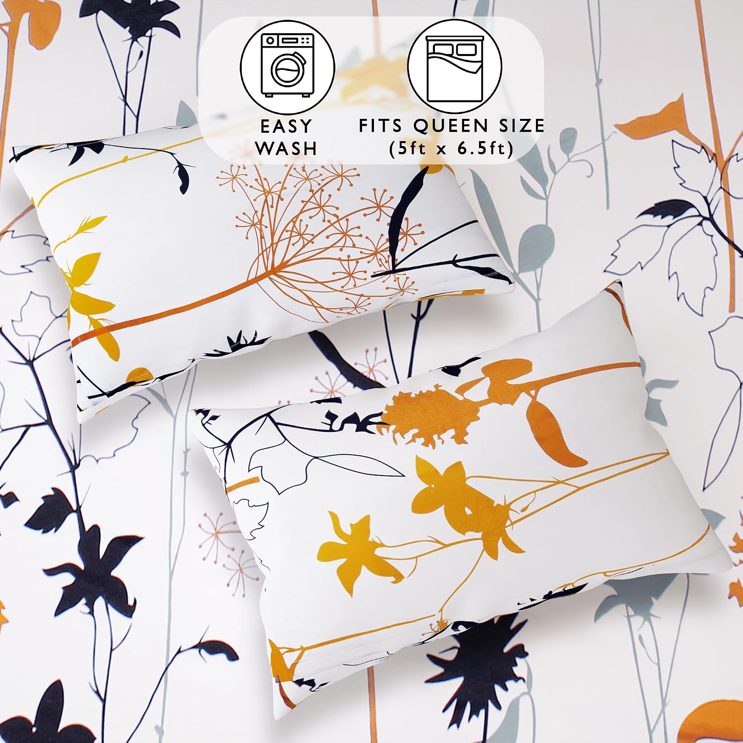 Bedsheet For Queen Size Bed With 2 Pillow Cover - 60 X 72 Inches, White | All Around Elastic Fitted Bedsheet - Perfect For Home Decor & Gifting