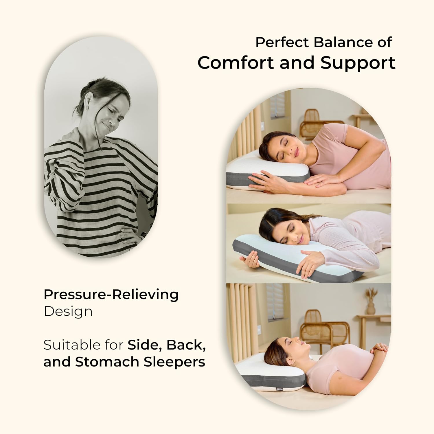 Shredded Memory Foam Pillows, Bed Pillows, Cooling Pillows For Sleeping, White | King Size, Adjustable Firm Pillows For Side Back & Stomach Sleepers | Relieves Neck & Back Pain - Pack Of 2